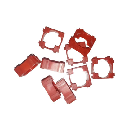 8/30pcs 18650 Battery Holder Bracket Plastic Spacers Red Black 1P Li-Ion Cell - 8pcs Red - Asia Sell