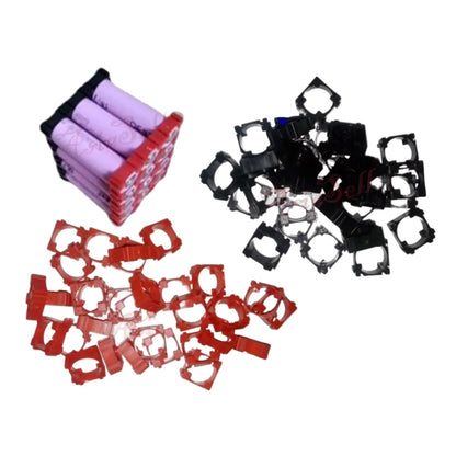 8/30pcs 18650 Battery Holder Bracket Plastic Spacers Red Black 1P Li-Ion Cell - 8pcs Red - Asia Sell