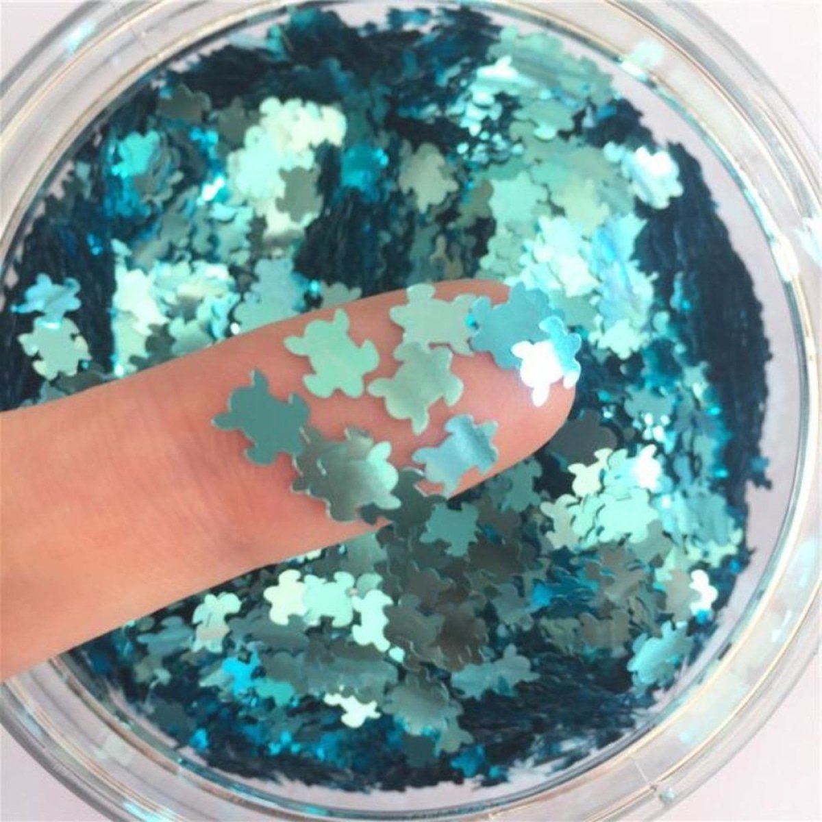 8g Holographic Nail Art Sequins 10mm Dolphin Turtle Glitter Sequin Decoration - Blue Turtle - Asia Sell