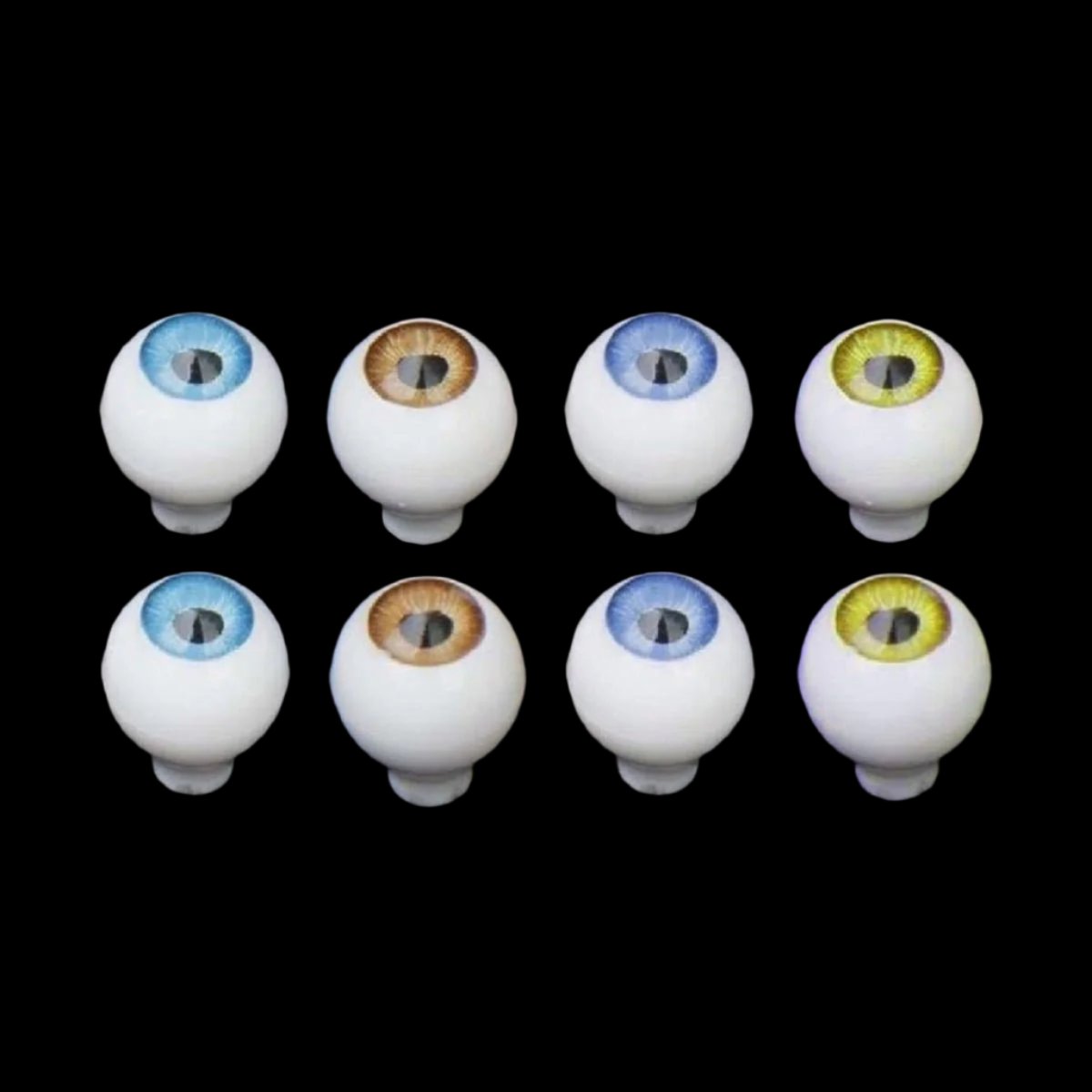 8mm 10mm 12mm 14mm 16mm 22mm Full Round Doll Eyes Blue Brown Green Grey Eyeballs - 12mm Blue Brown Grey Yellow - Asia Sell