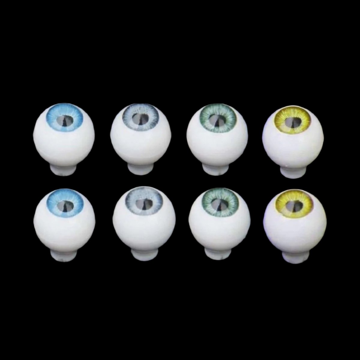 8mm 10mm 12mm 14mm 16mm 22mm Full Round Doll Eyes Blue Brown Green Grey Eyeballs - 14mm Blue Grey Green Yellow/Tan - Asia Sell