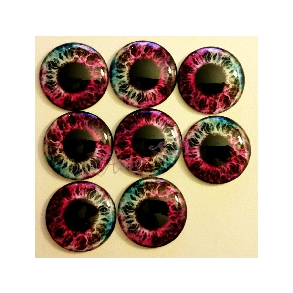 8pcs 30mm Round Glass Eyes Cabochons Set Doll Eyes Crafts Model K | Asia Sell
