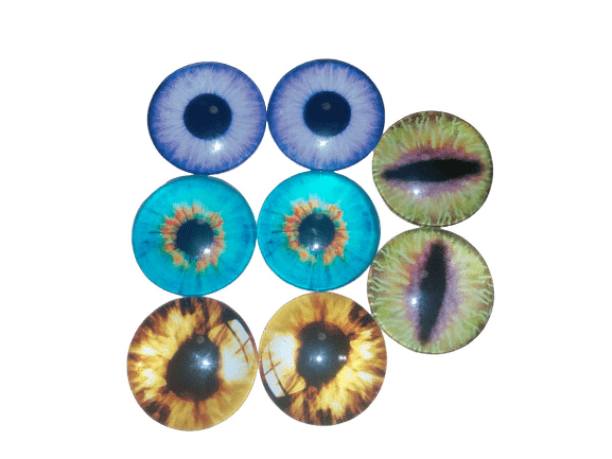 8pcs Glass Eyes Cabochons Cabochon 30mm 4 Pairs As Pictured - - Asia Sell