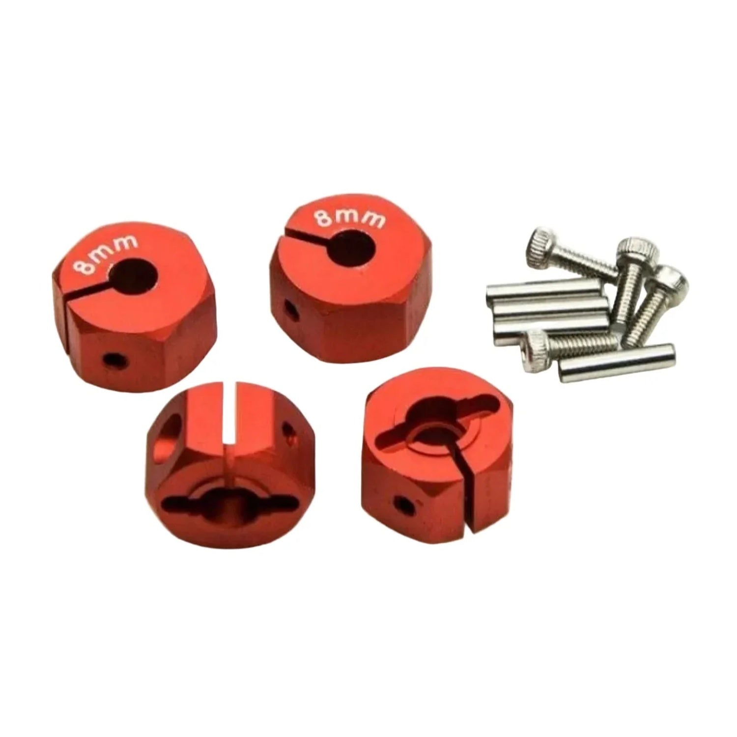 8x 3/4/5/6/7/8/9/10/11/12mm RC Car Wheel Hex Nut Hub Adaptor 1/10 4WD SCX10 Drive