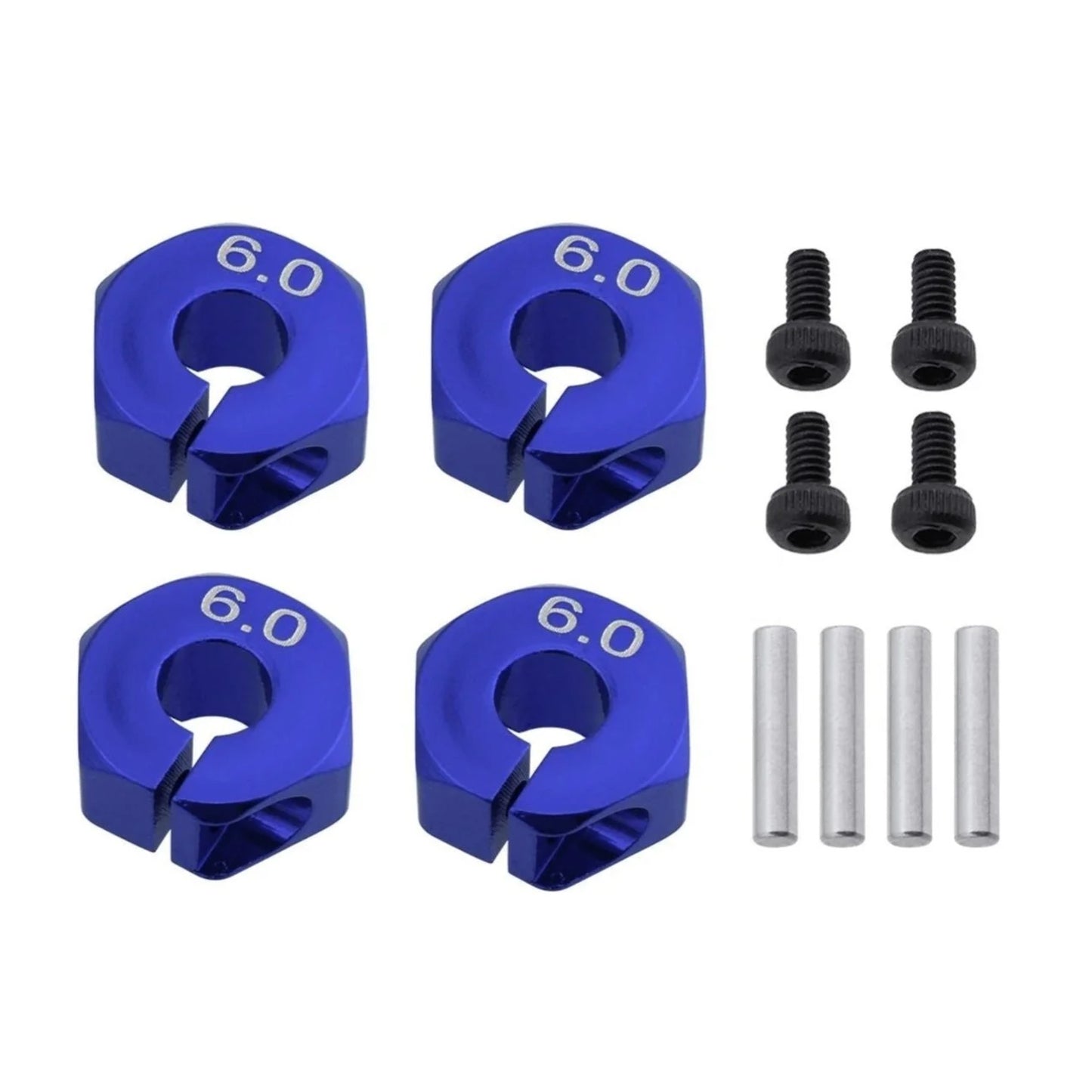 8x 3/4/5/6/7/8/9/10/11/12mm RC Car Wheel Hex Nut Hub Adaptor 1/10 4WD SCX10 Drive