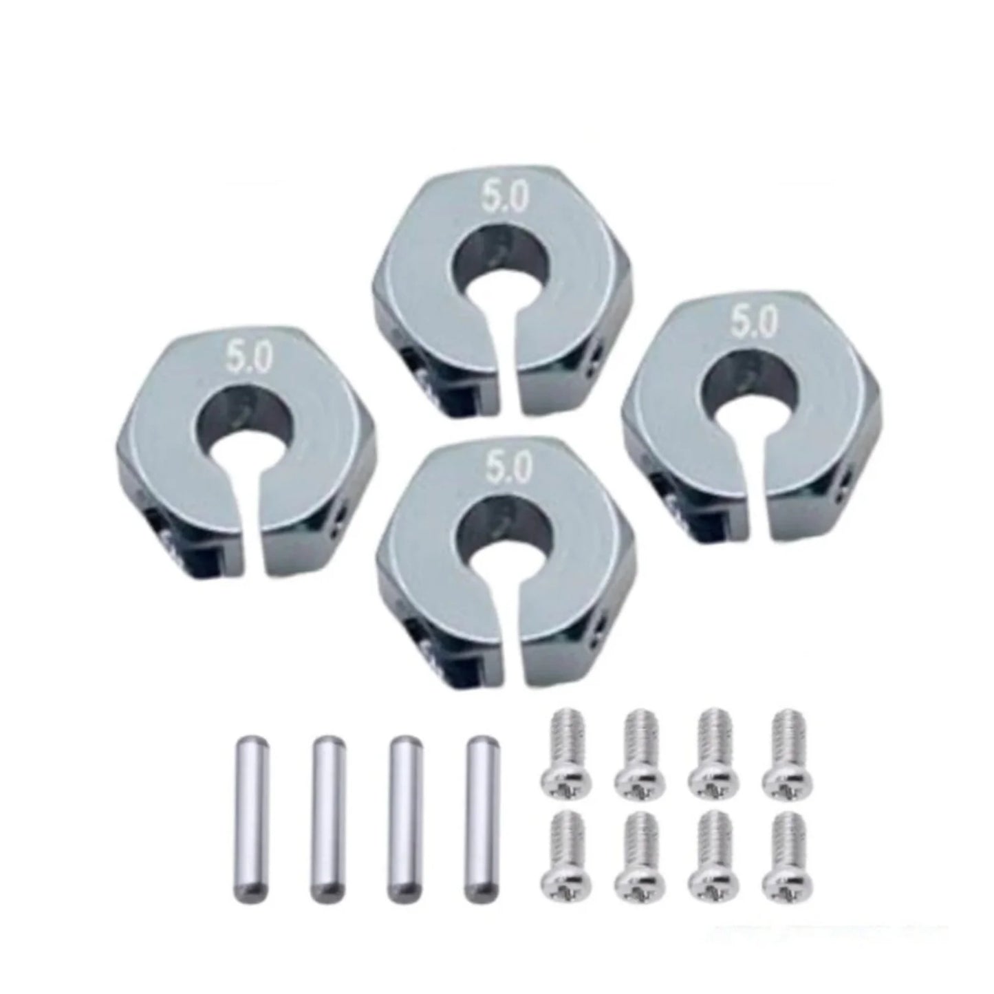 8x 3/4/5/6/7/8/9/10/11/12mm RC Car Wheel Hex Nut Hub Adaptor 1/10 4WD SCX10 Drive