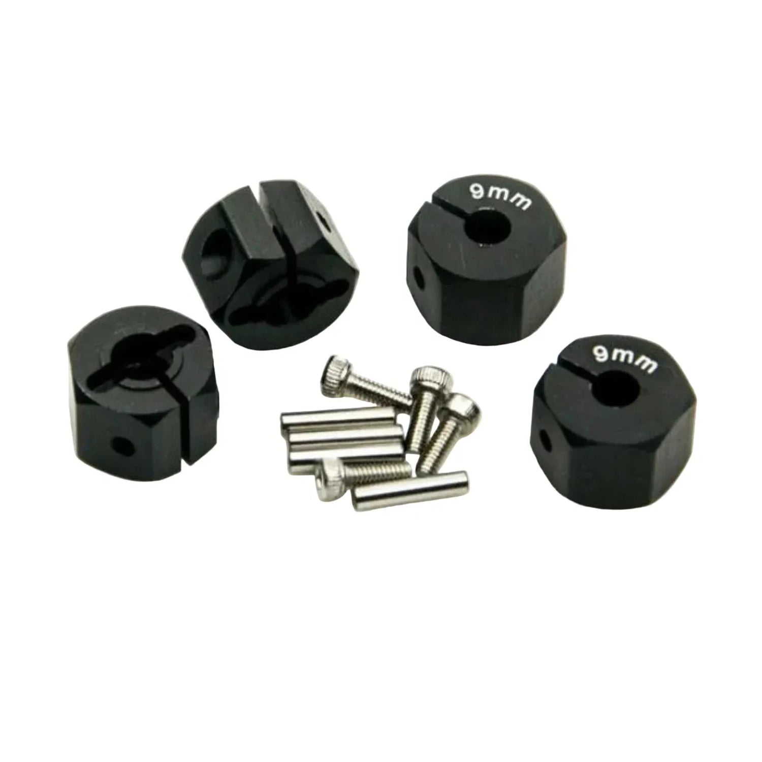 8x 3/4/5/6/7/8/9/10/11/12mm RC Car Wheel Hex Nut Hub Adaptor 1/10 4WD SCX10 Drive