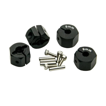 8x 3/4/5/6/7/8/9/10/11/12mm RC Car Wheel Hex Nut Hub Adaptor 1/10 4WD SCX10 Drive