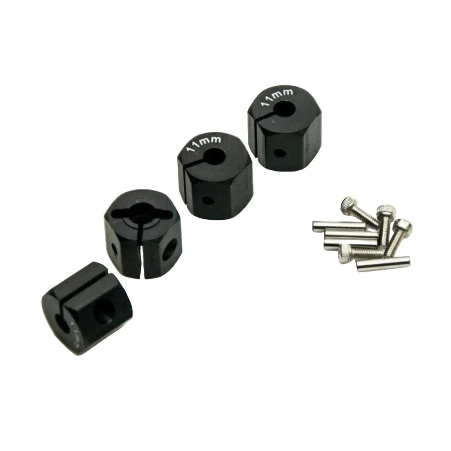 8x 3/4/5/6/7/8/9/10/11/12mm RC Car Wheel Hex Nut Hub Adaptor 1/10 4WD SCX10 Drive