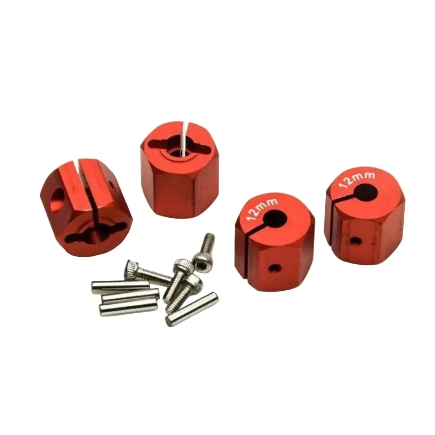8x 3/4/5/6/7/8/9/10/11/12mm RC Car Wheel Hex Nut Hub Adaptor 1/10 4WD SCX10 Drive