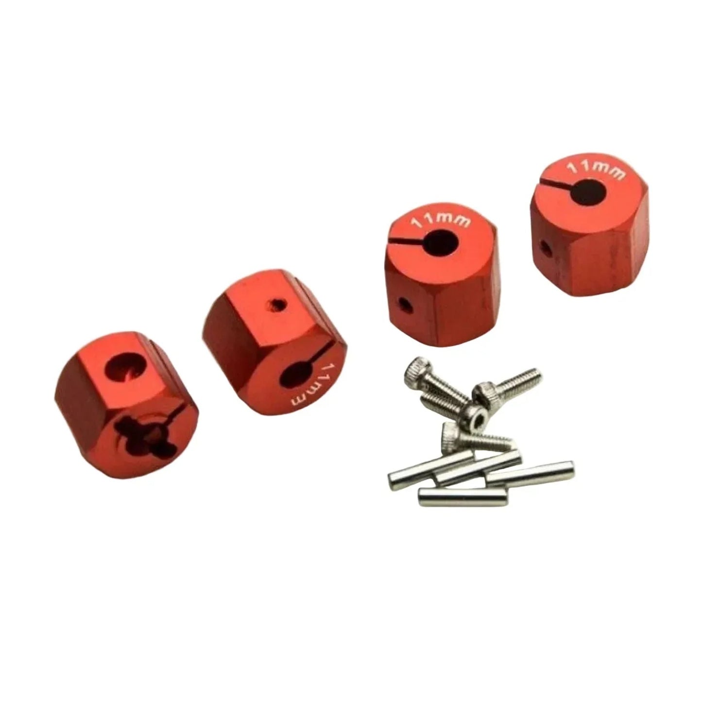 8x 3/4/5/6/7/8/9/10/11/12mm RC Car Wheel Hex Nut Hub Adaptor 1/10 4WD SCX10 Drive