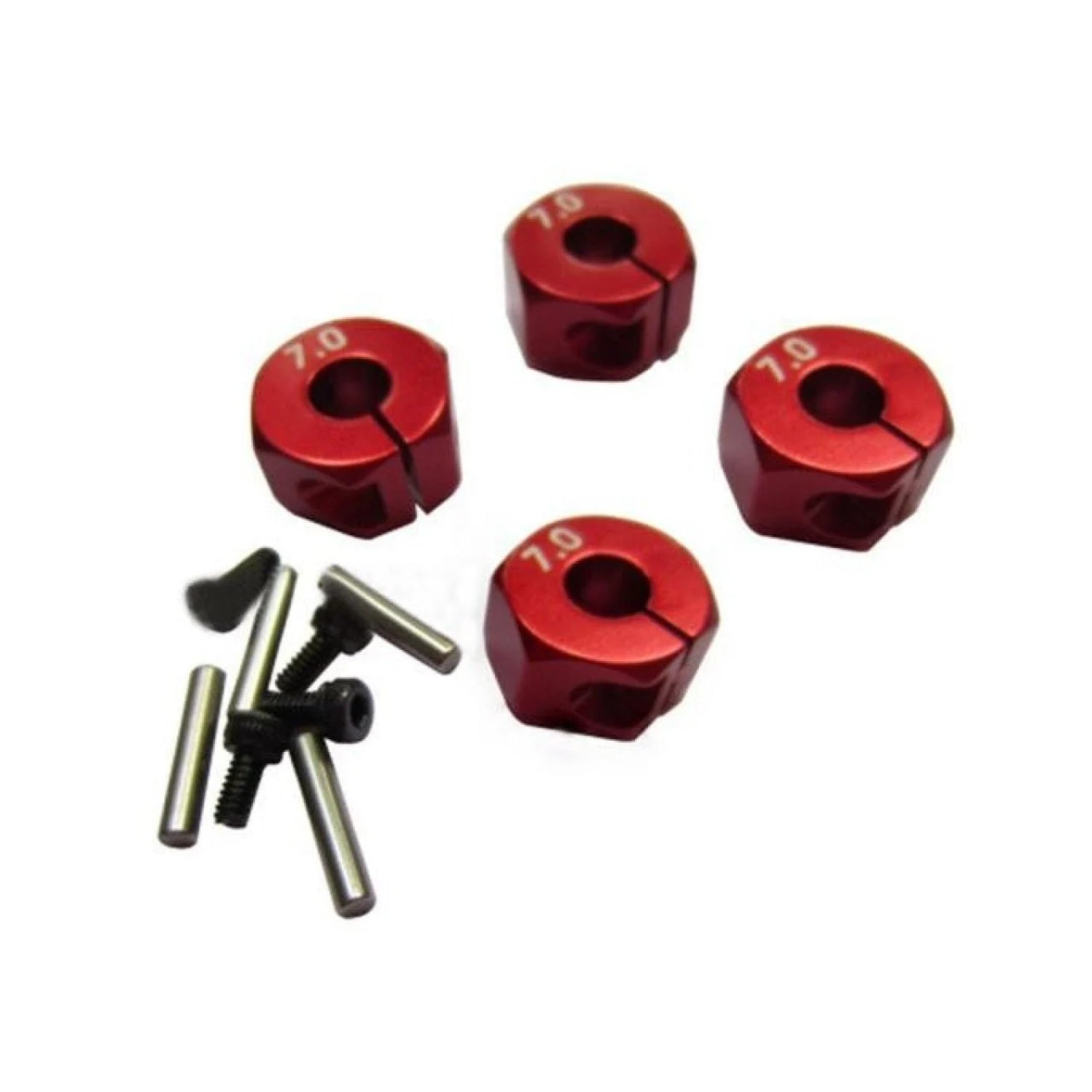 8x 3/4/5/6/7/8/9/10/11/12mm RC Car Wheel Hex Nut Hub Adaptor 1/10 4WD SCX10 Drive