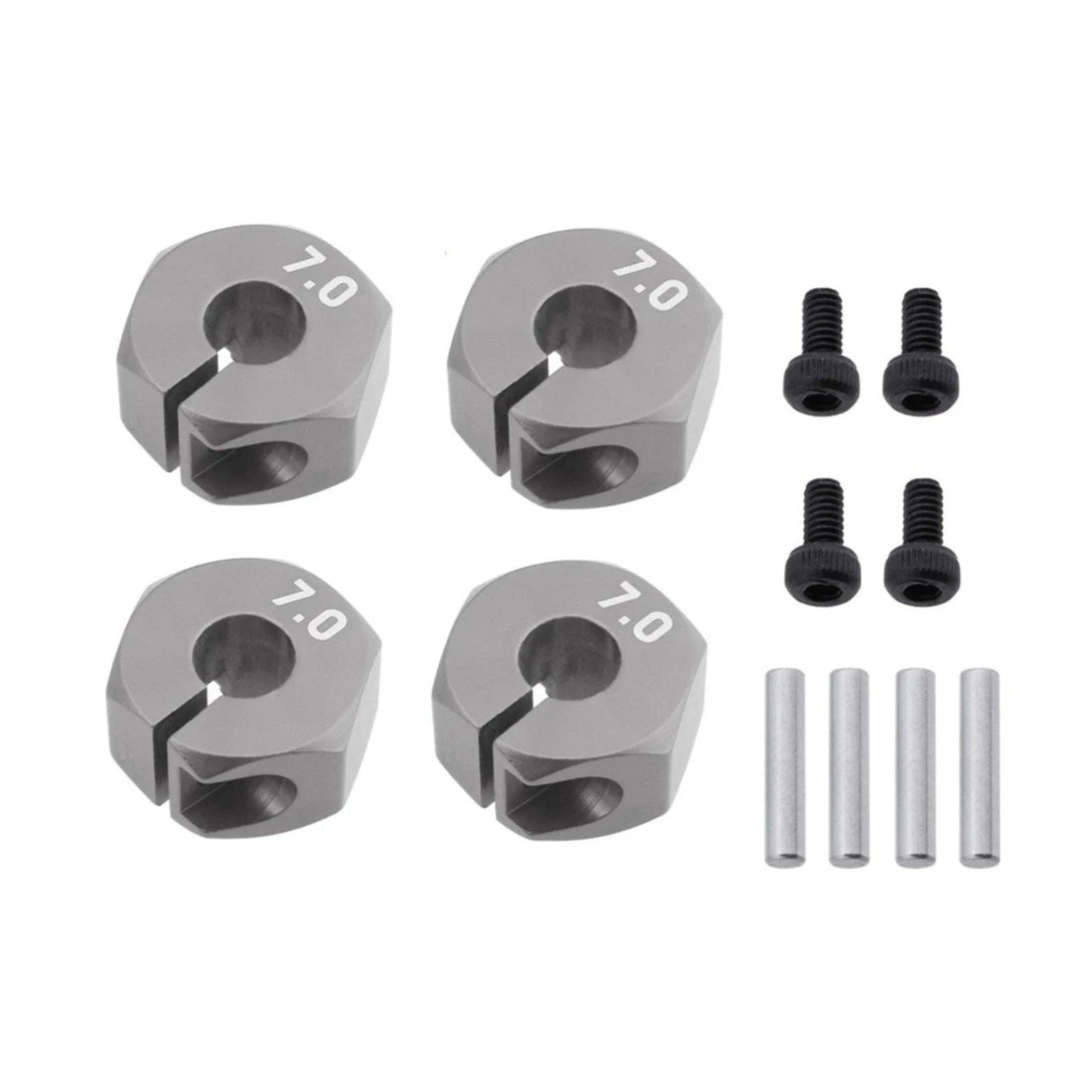 8x 3/4/5/6/7/8/9/10/11/12mm RC Car Wheel Hex Nut Hub Adaptor 1/10 4WD SCX10 Drive
