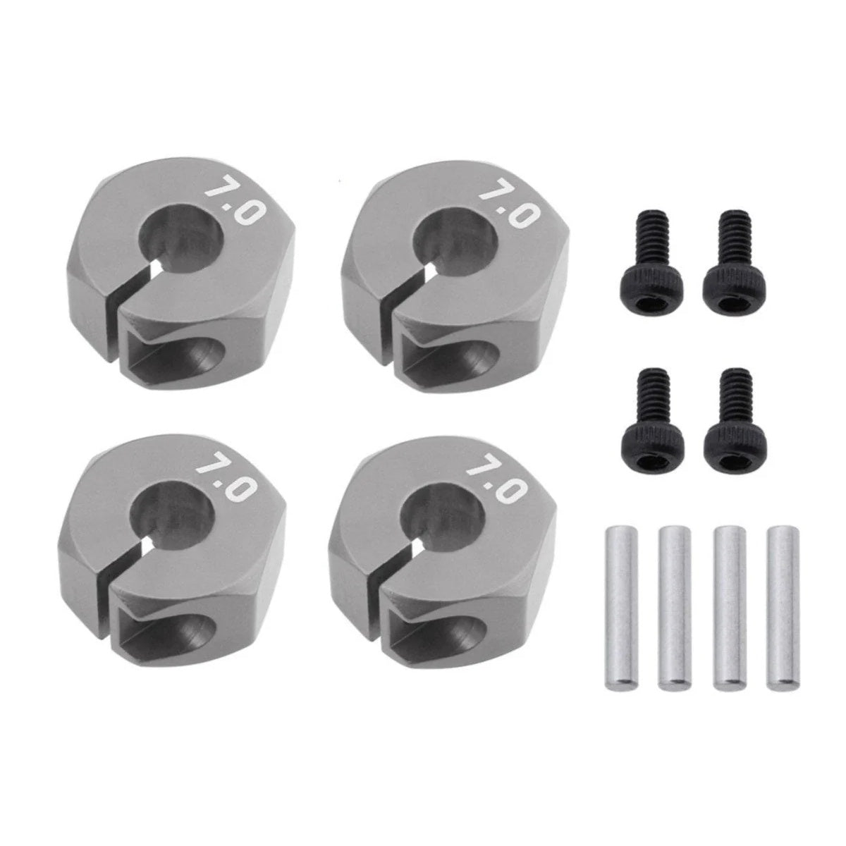 4x 3/4/5/6/7/8/9/10/11/12mm RC Car Wheel Hex Nut Hub Adaptor 1/10 4WD SCX10 Drive