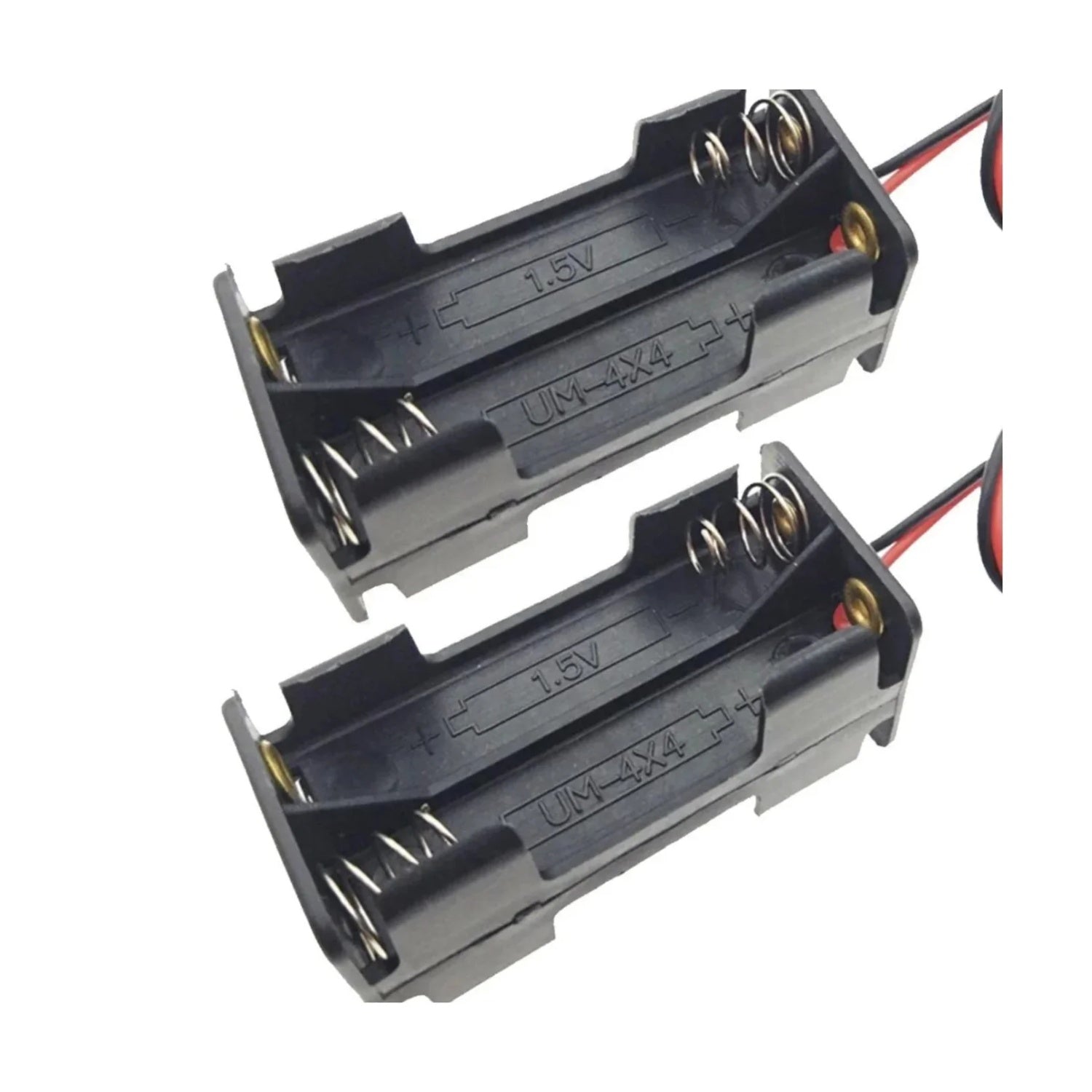 2pcs 4xAA 6V Double Sided Battery Holder 4x1.5V Case Box Leads AA