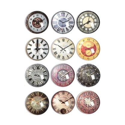 10pcs 30mm Glass Cabochons Clocks And Watches Photo Base Charms