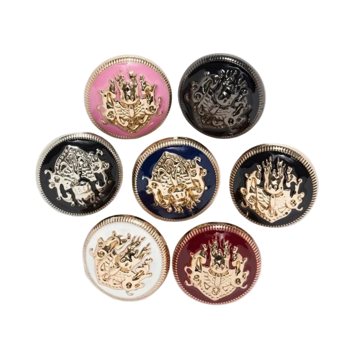 2-6pcs Lion Brooch for Jacket Blazer Uniform Sport Coat Clothing 10-25mm Metal