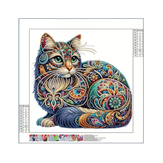 Cat Pattern Diamond Painting Kit DIY 5D Special Shape Crystal Diamond Partial Diamond Painting Mosaic Making Craft Frameless | Main Image | Asia Sell 