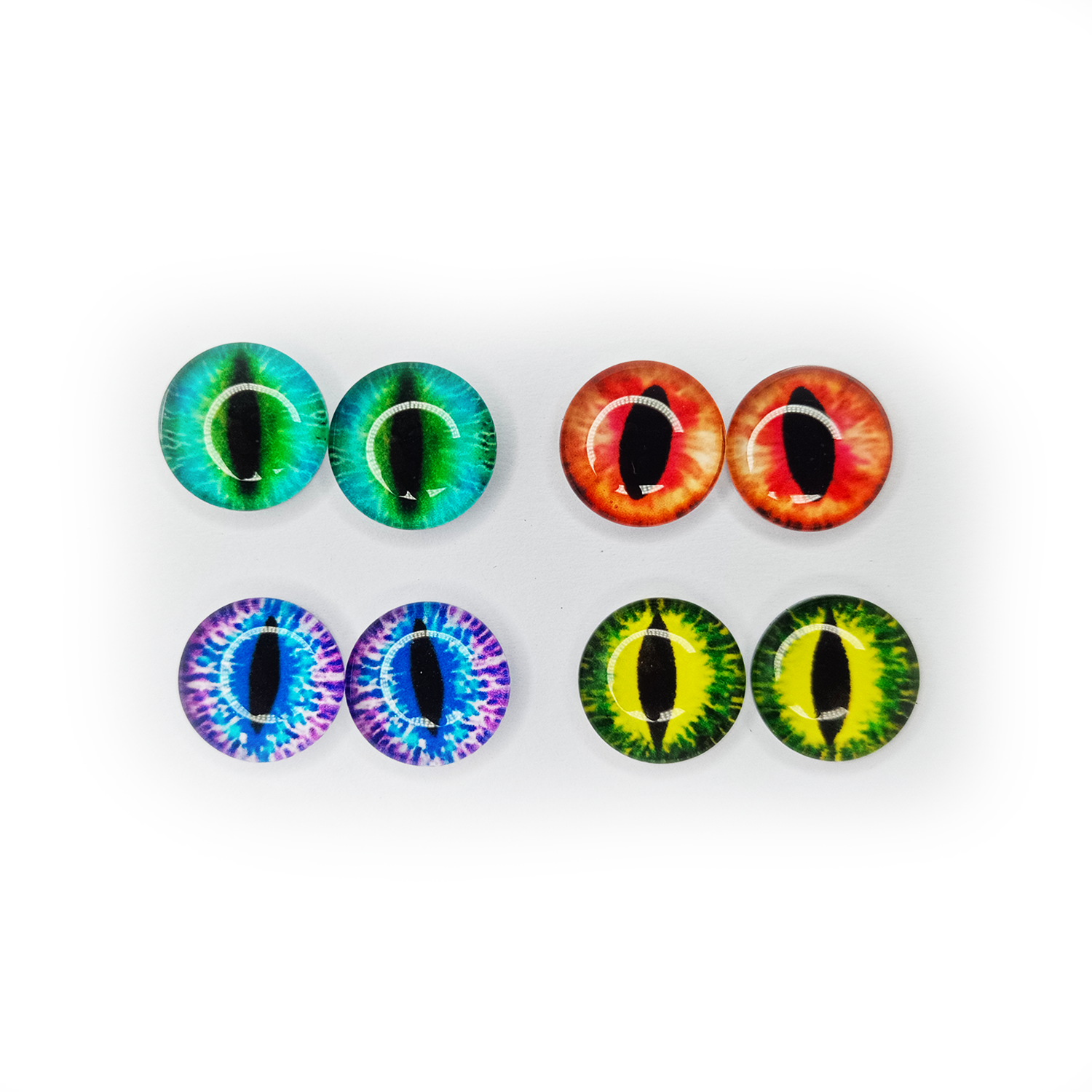 Set of colorful glass eyes on a white background | Asia Sell