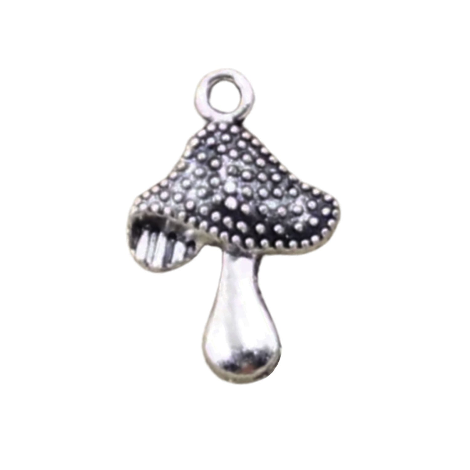 Charms Pendant Tibetan Bronze Silver DIY For Necklace | Mushroom | Asia Sell
