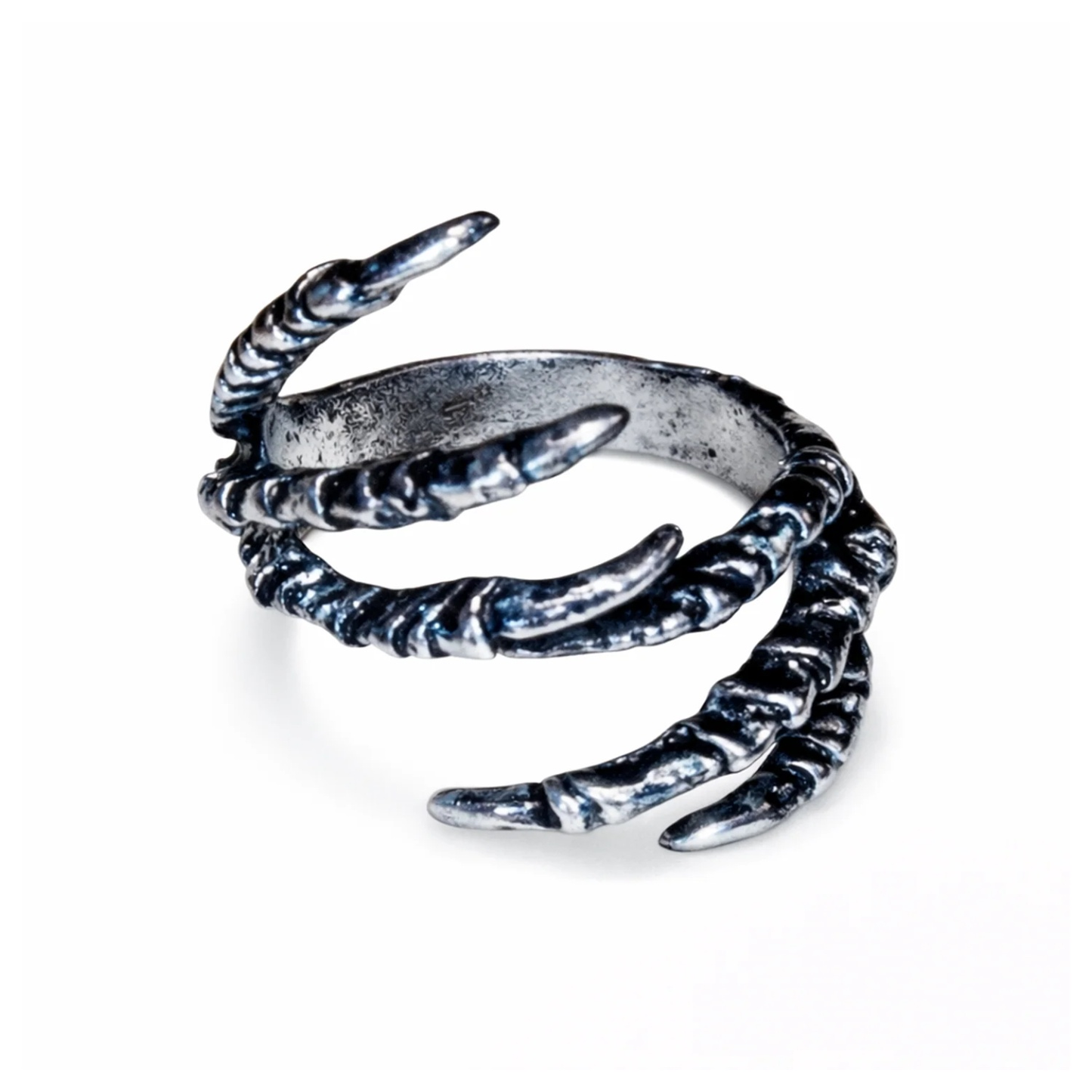 Dragon Claw Head Evil Skull Ring Halloween Men's Ring Vintage Rings Black Silver Colour - Type 2 Size 11 Highly Adjustable