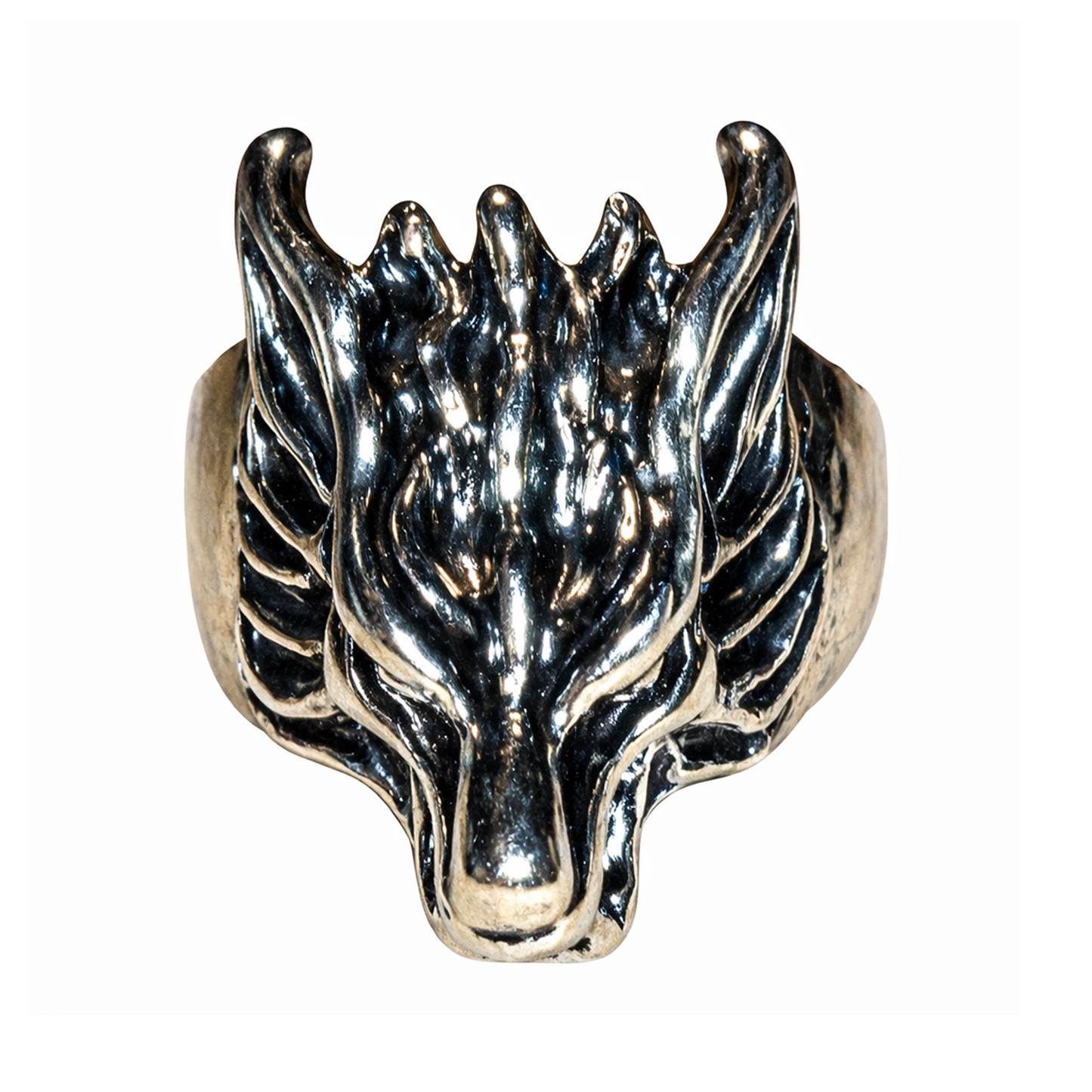 Wolf Head Ring Devil Rings Black Gold Colour | Asia Sell