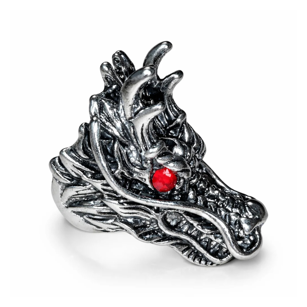 Dragon Head Ring Devil Rings Black Silver Colour