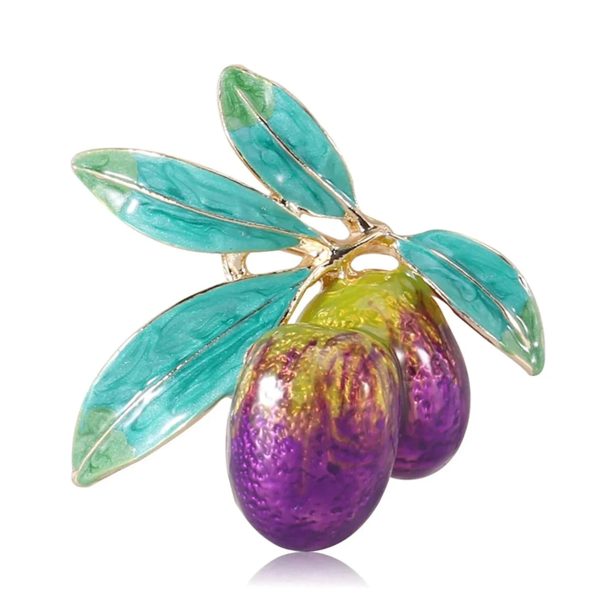 Olive Tree Pin Enamel Olive Brooch Pin Backed Olive Branch 45mm | Asia Sell