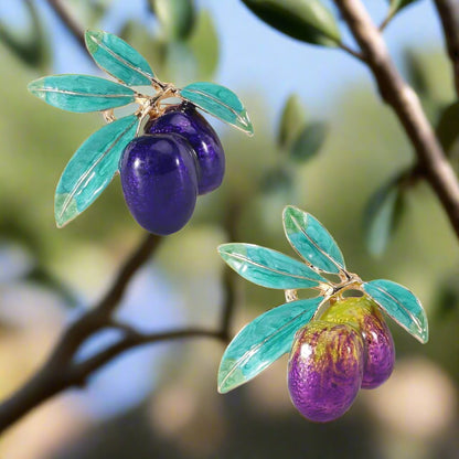 Enamel Olive Brooch Pin Backed Olive Branch | Main Image | Asia Sell