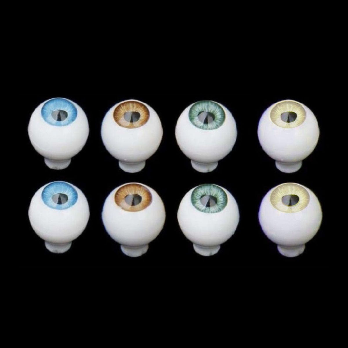 Full Round Dolls Eyes 10mm Blue Brown Green Brown Light Yellow | Asia Sell