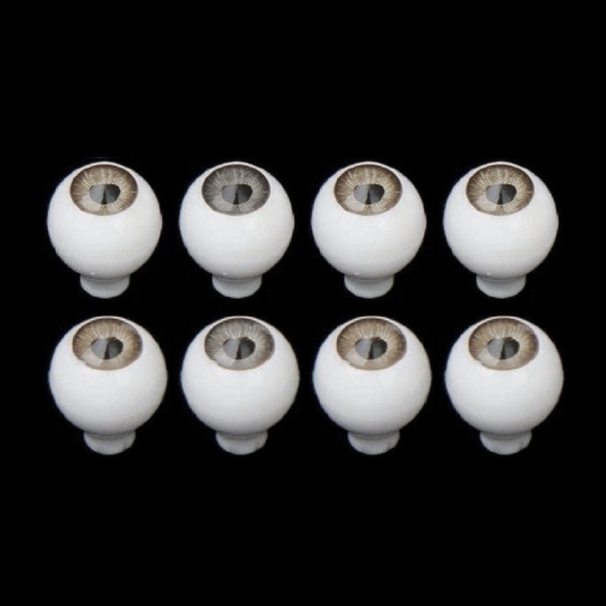 12mm Full Round Doll Eyes Brown and Dark Grey Eyeballs | Asia Sell