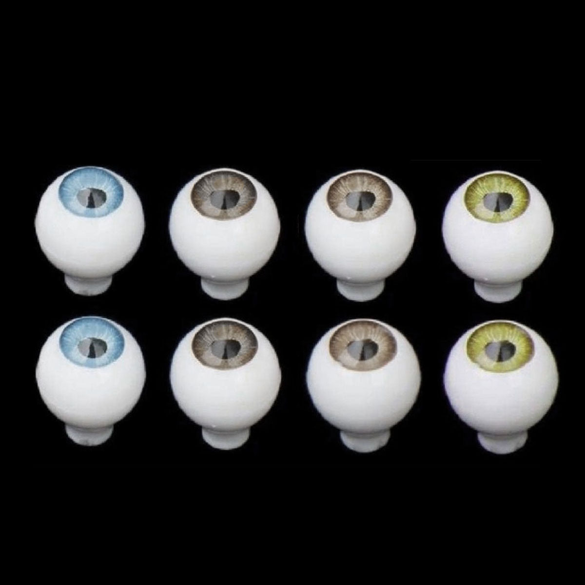 Blue Brown Yellow Grey full Round Eyeballs for Dolls 12mm | Asia Sell