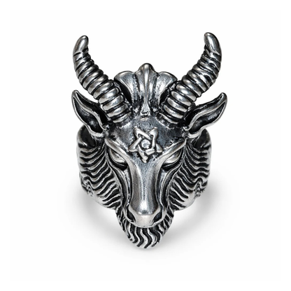 Goat Head Ring Devil Rings Black Silver Colour | Asia Sell