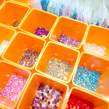4200pcs 42 Packets 100pcs ea 4mm Bicone Beads Mixed Colours Set Jewellery Making