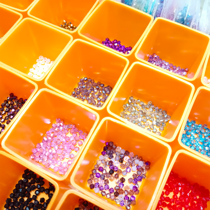 4200pcs 42 Packets 100pcs ea 4mm Bicone Beads Mixed Colours Set Jewellery Making