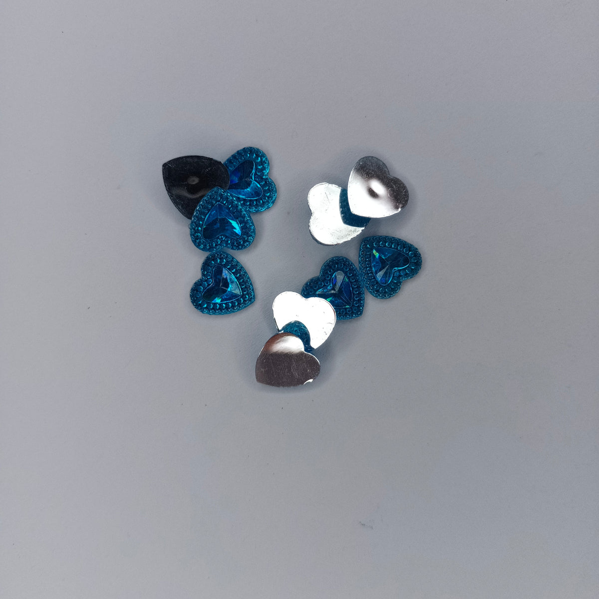 200g 11x12mm Red Silver Pink Blue Heart Gems Flatbacks Wedding Table DIY Christmas Crafts Embellishments Cardmaking Silver