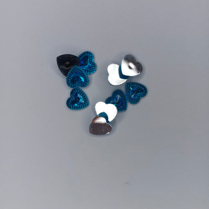 200g 11x12mm Red Silver Pink Blue Heart Gems Flatbacks Wedding Table DIY Christmas Crafts Embellishments Cardmaking Silver