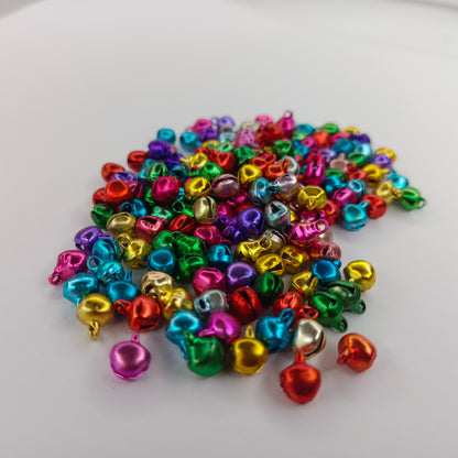 200g 6mm 8mm 12mm Mixed Aluminum Jingle Bells Charms Lacing Bell Christmas DIY Jewelry Making Crafts