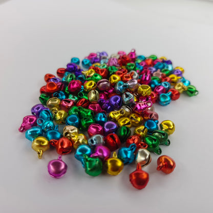 200g 6mm 8mm 12mm Mixed Aluminum Jingle Bells Charms Lacing Bell Christmas DIY Jewelry Making Crafts