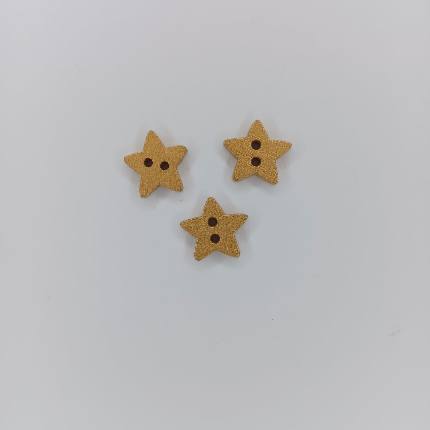 20-100pcs Silver Gold Star Wood Buttons 2 Holes Sewing Baby Clothing Wooden Button 13mm