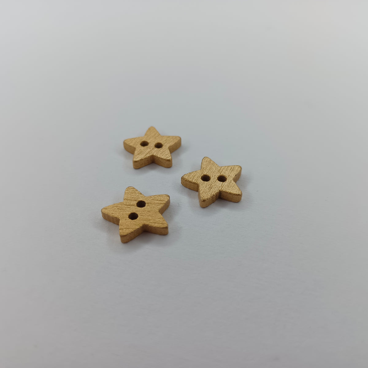 20-100pcs Silver Gold Star Wood Buttons 2 Holes Sewing Baby Clothing Wooden Button 13mm