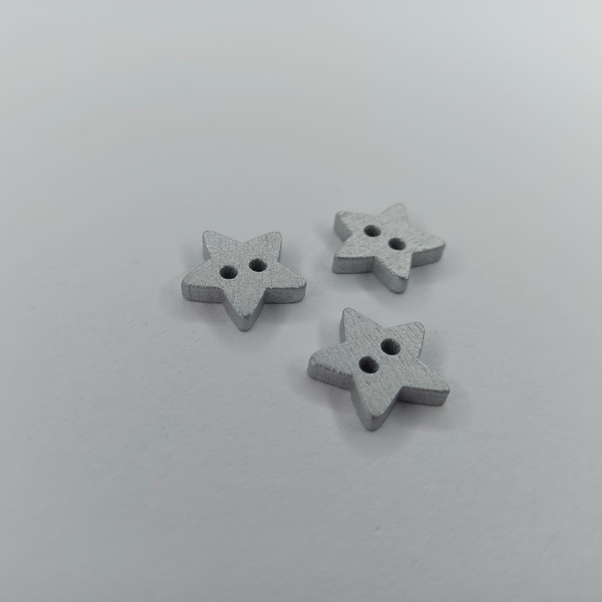 20-100pcs Silver Gold Star Wood Buttons 2 Holes Sewing Baby Clothing Wooden Button 13mm