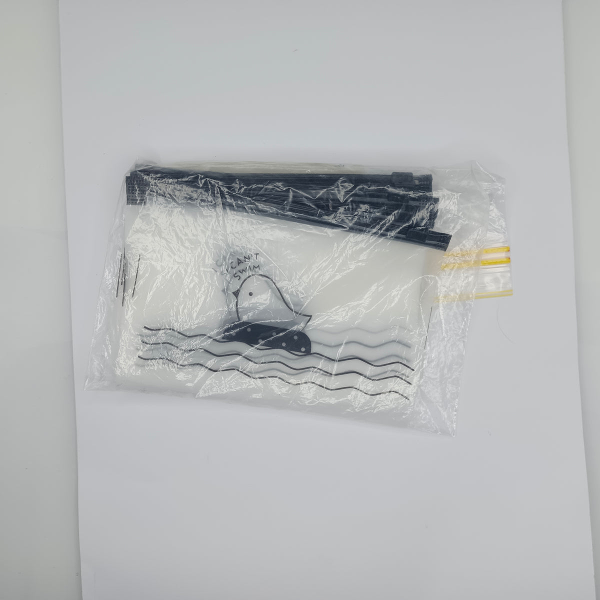 10 Bags Resealable Sliding Lock Clear Bag Duck Chick Outline Image