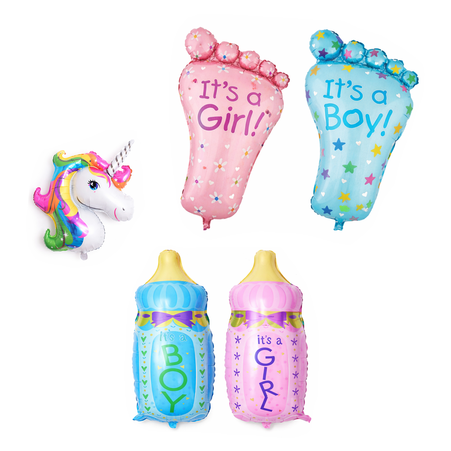 It's A Boy Girl Helium or Air Foil Balloons Unicorn Happy Birthday Party Baby Shower | Main Image | Asia Sell