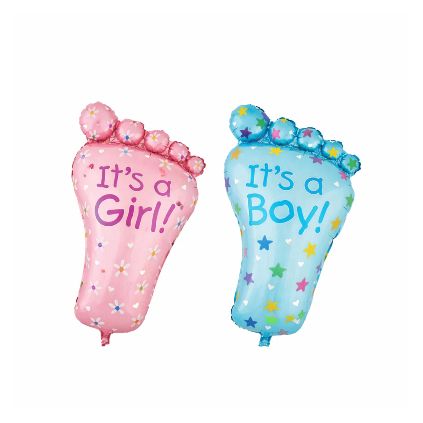 Helium or Air Foil Balloons Happy Birthday Party Baby Shower - Blue It's a Boy or Pink It's a Girl Feet - Asia Sell