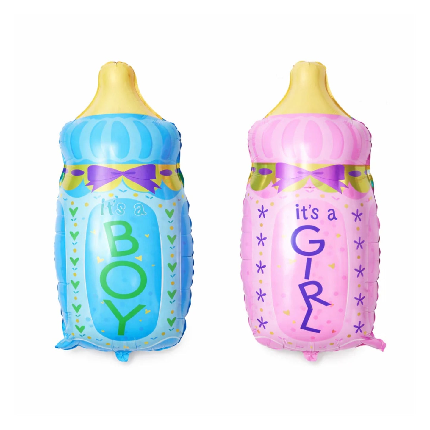 Helium or Air Foil Balloons Happy Birthday Party Baby Shower - Blue It's a Boy or Pink It's a Girl Bottle - Asia Sell