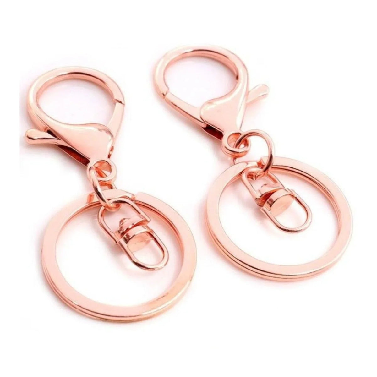5pcs 30mm Lobster Key Ring 70mm Plated Lobster Clasp Key Hook Chain Jewellery Making Keychain Split Keyring
