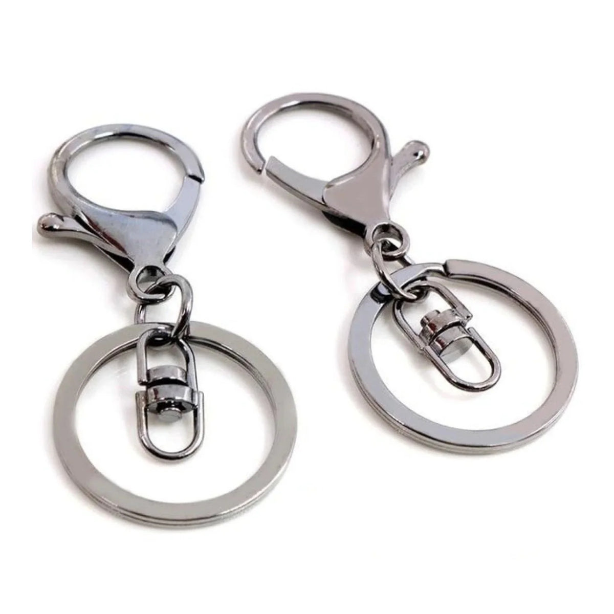 5pcs 30mm Lobster Key Ring 70mm Plated Lobster Clasp Key Hook Chain Jewellery Making Keychain Split Keyring