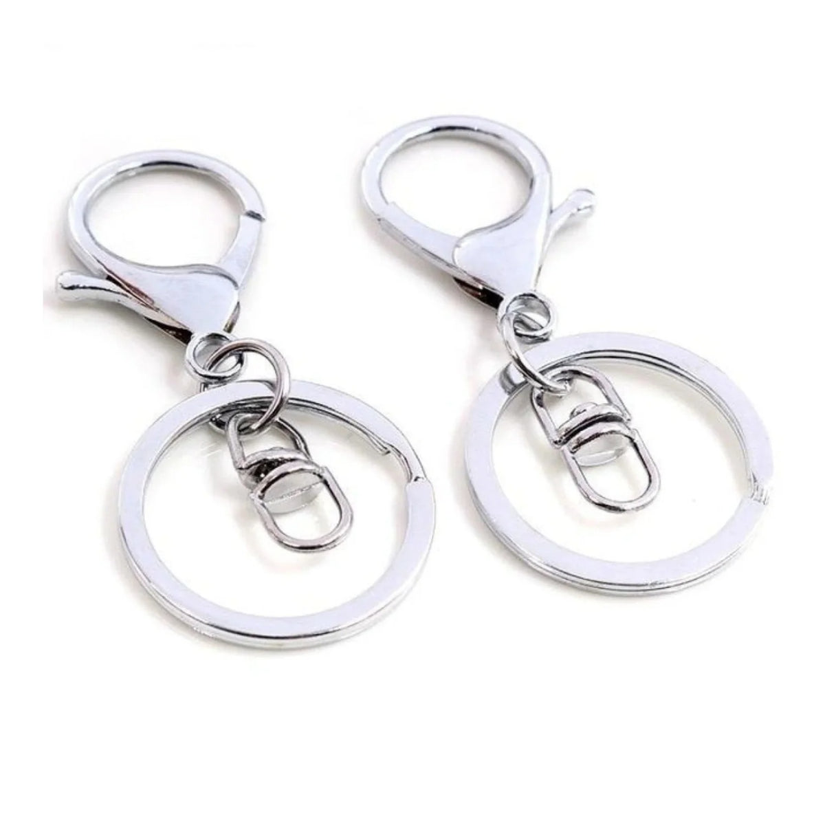 5pcs 30mm Lobster Key Ring 70mm Plated Lobster Clasp Key Hook Chain Jewellery Making Keychain Split Keyring