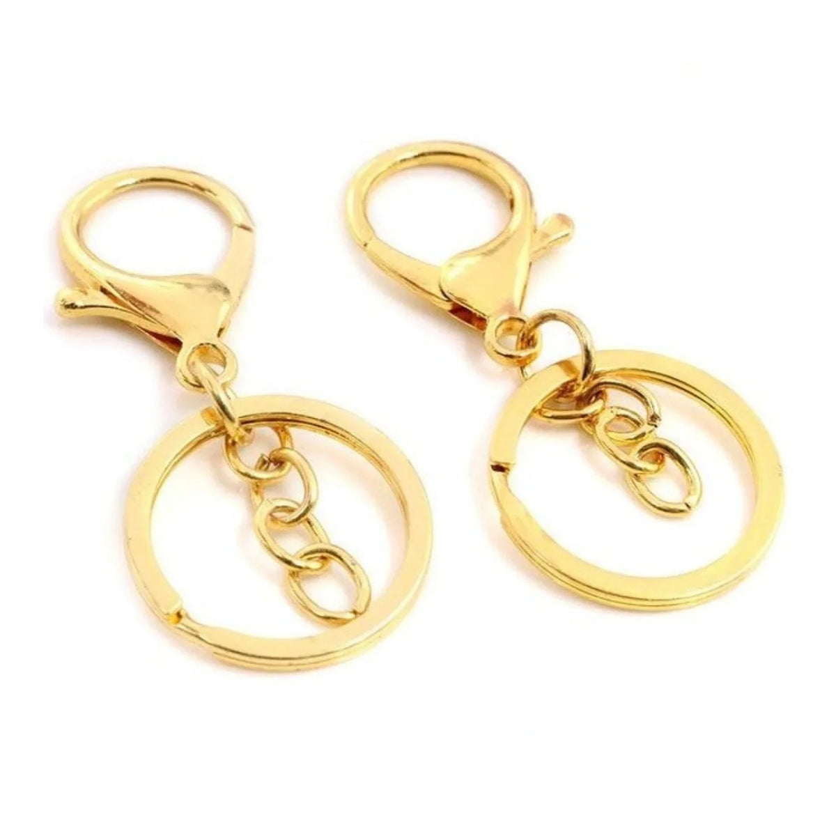 5pcs 30mm Lobster Key Ring 70mm Plated Lobster Clasp Key Hook Chain Jewellery Making Keychain Split Keyring